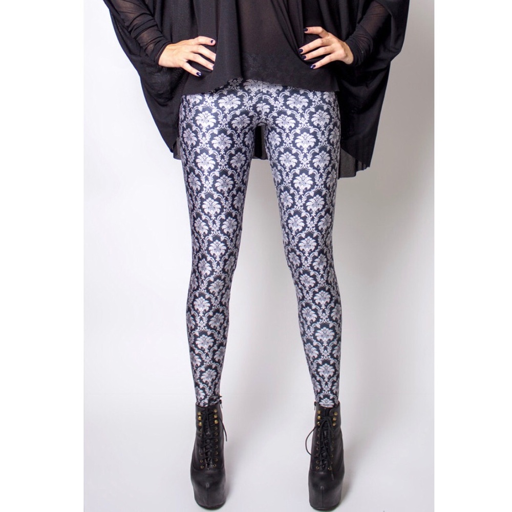 BlackMilk Wallpaper Black Leggings